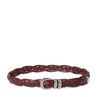 Brunello Cucinelli Leather Woven Belt - Image 1