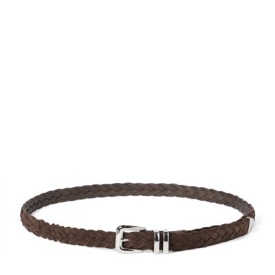 Brunello Cucinelli Leather Woven Belt - Image 5