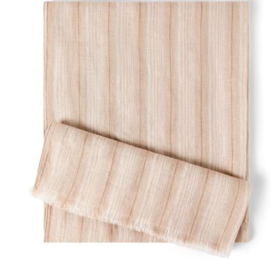 Brunello Cucinelli Linen-Blend Chalk Stripe Scarf - Image 1