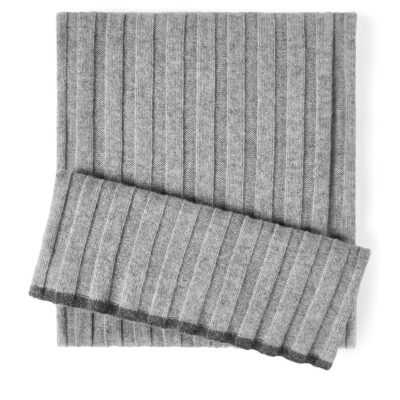 Brunello Cucinelli Linen-Blend Stripe Scarf - Image 5