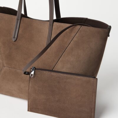 Brunello Cucinelli Medium Suede BC Duo Tote Bag - Image 3