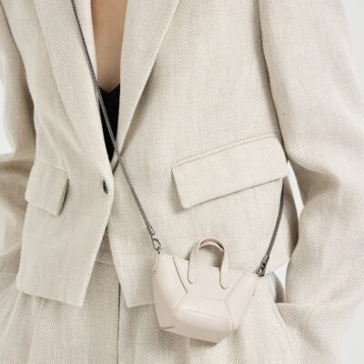 Brunello Cucinelli Mini Leather BC Duo Tote Bag - Image 2