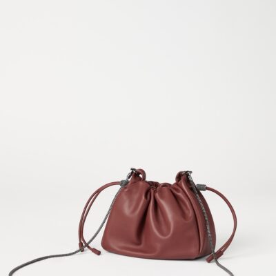 Brunello Cucinelli Mini Leather Mellow Bucket Bag - Image 4