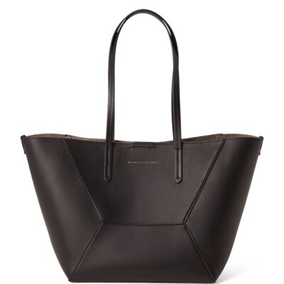 Brunello Cucinelli Mini Leather BC Duo Tote Bag - Image 5