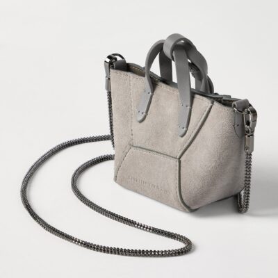Brunello Cucinelli Mini Suede BC Duto Tote Bag - Image 2