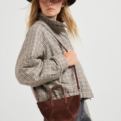Brunello Cucinelli Mini Suede BC Duo Tote Bag - Image 3
