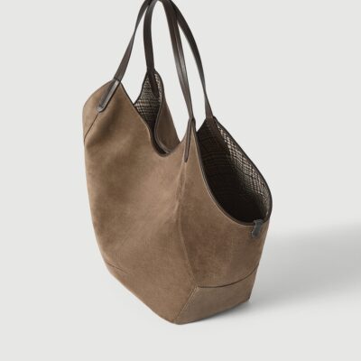 Brunello Cucinelli Prince of Wales Check-Lined BC Duo Tote Bag - Image 3