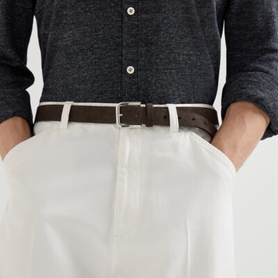 Brunello Cucinelli Reversed Leather Buckle Belt - Image 2
