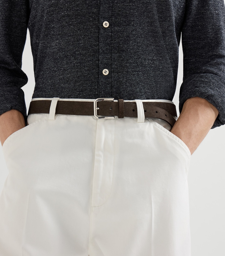 Brunello Cucinelli Reversed Leather Buckle Belt - Image 2