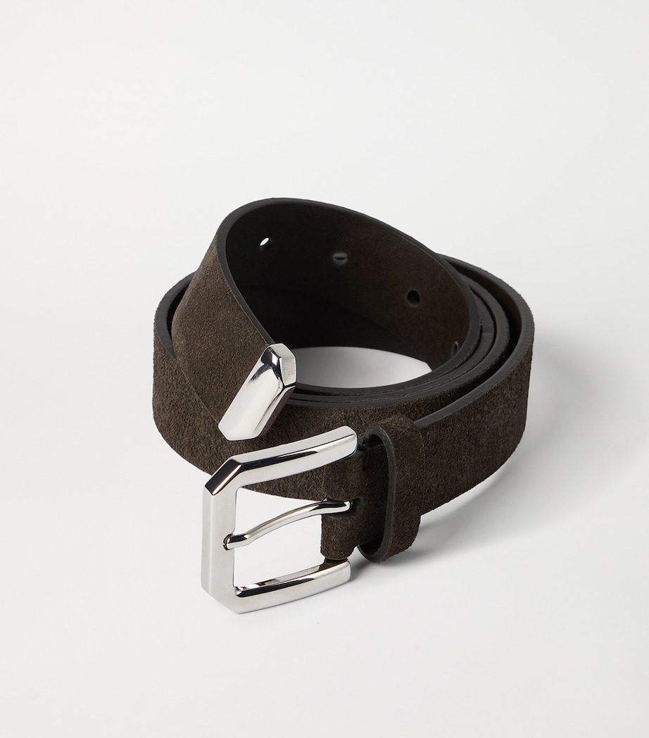 Brunello Cucinelli Reversed Leather Buckle Belt - Image 3