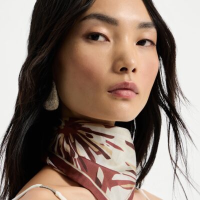 Brunello Cucinelli Silk Floral Scarf - Image 2