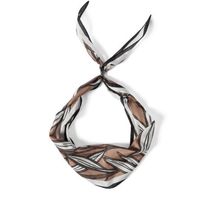 Brunello Cucinelli Silk Leaf-Print Scarf - Image 1