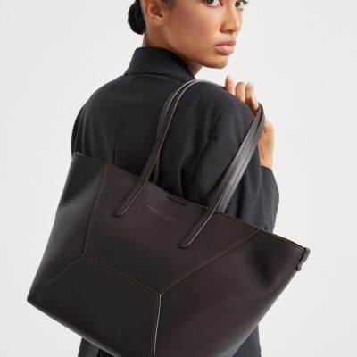 Brunello Cucinelli Small Calfskin BC Duo Tote Bag - Image 2