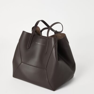 Brunello Cucinelli Small Calfskin BC Duo Tote Bag - Image 5