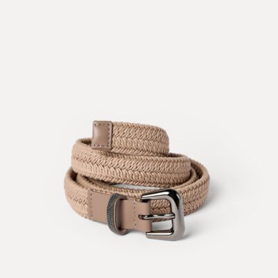 Brunello Cucinelli Stretch-Cotton Braided Belt - Image 2
