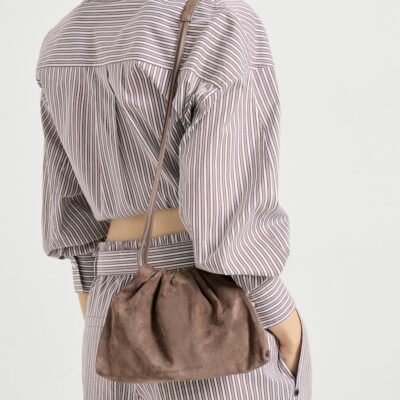 Brunello Cucinelli Suede BC Duo Pouch - Image 2