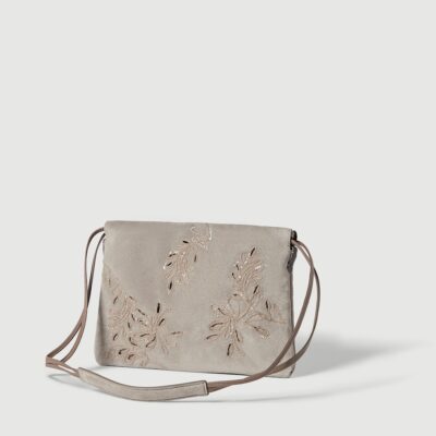 Brunello Cucinelli Suede BC Duo Pouch Shoulder Bag - Image 4