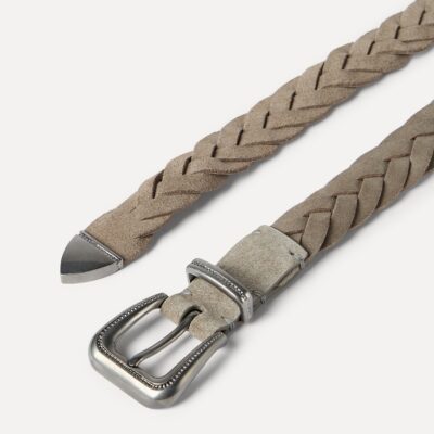 Brunello Cucinelli Suede Braided Belt - Image 3
