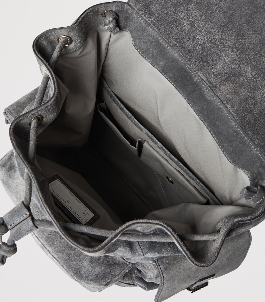 Brunello Cucinelli Suede City Backpack - Image 3