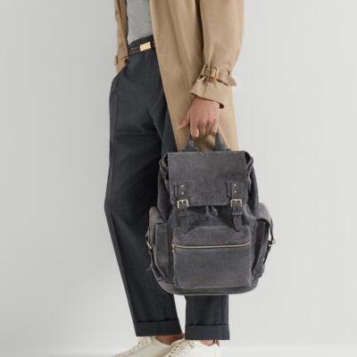Brunello Cucinelli Suede City Backpack - Image 5