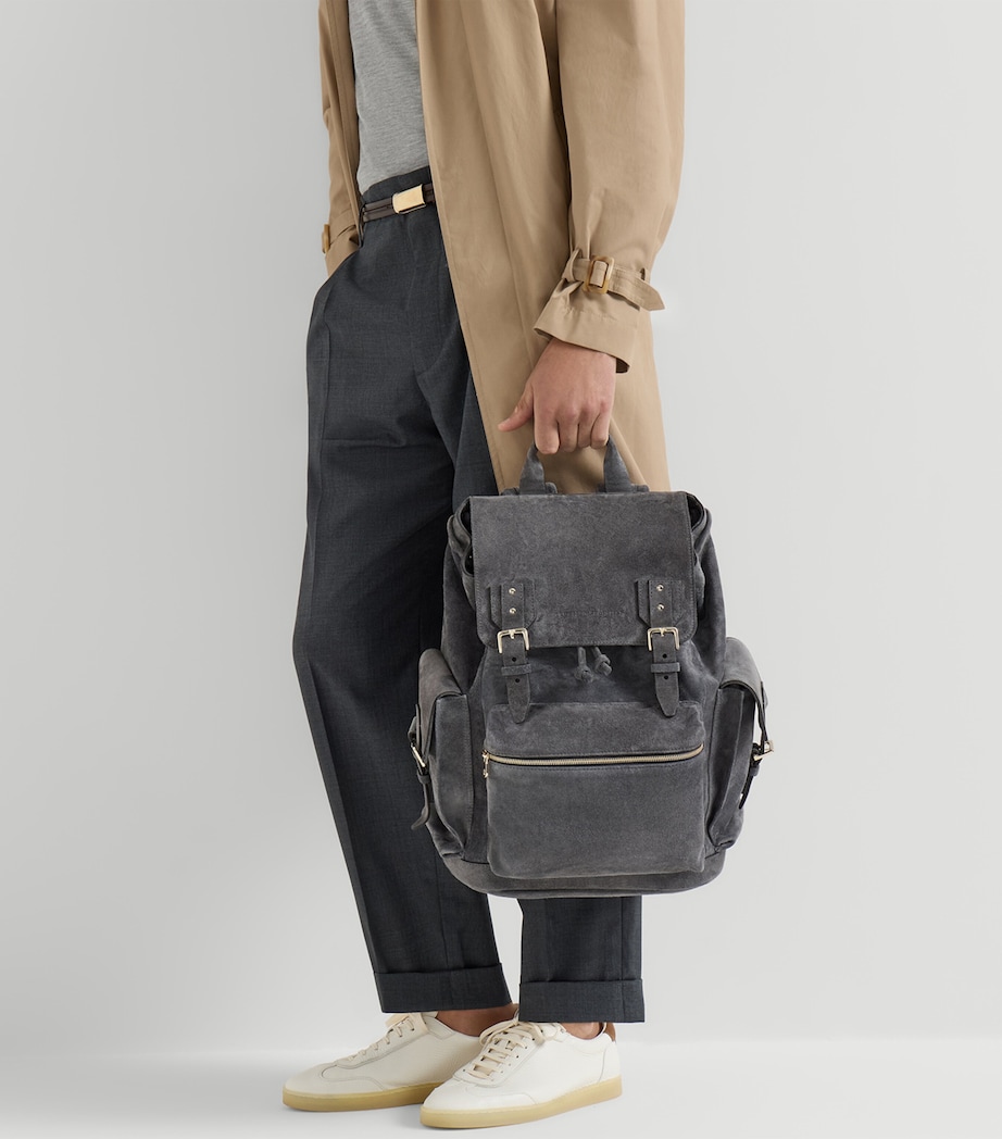 Brunello Cucinelli Suede City Backpack - Image 5