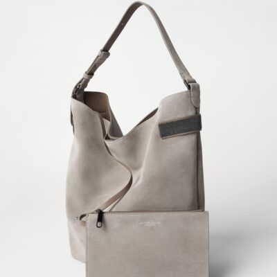 Brunello Cucinelli Suede Essence Shoulder Bag - Image 3