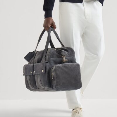 Brunello Cucinelli Suede Leisure Bag - Image 2