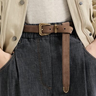Brunello Cucinelli Suede Monili Belt - Image 2