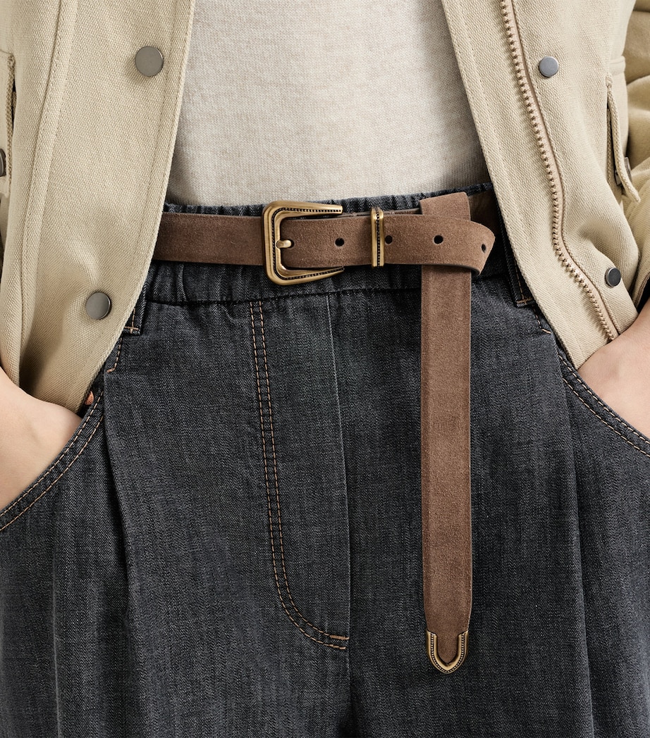 Brunello Cucinelli Suede Monili Belt - Image 2