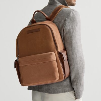 Brunello Cucinelli Suede Travel Backpack - Image 2