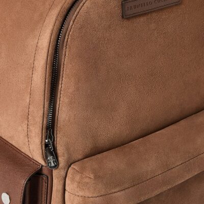 Brunello Cucinelli Suede Travel Backpack - Image 4