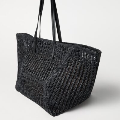 Brunello Cucinelli Techno Raffia Knit BC Duo Tote Bag - Image 2