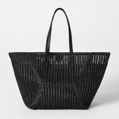 Brunello Cucinelli Techno Raffia Knit BC Duo Tote Bag - Image 3