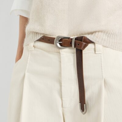 Brunello Cucinelli Textured Leather Belt - Image 2