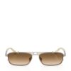 Brunello Cucinelli Titanium Rectangular Paloma Sunglasses - Image 1
