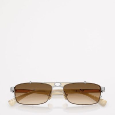 Brunello Cucinelli Titanium Rectangular Paloma Sunglasses - Image 5