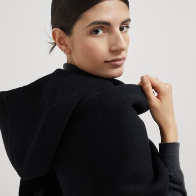 Brunello Cucinelli Wool-Cashmere Hood-Detail Scarf - Image 2