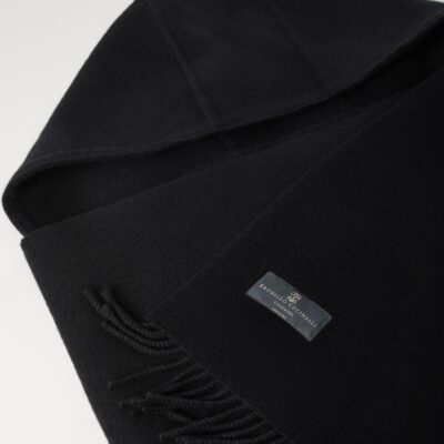 Brunello Cucinelli Wool-Cashmere Hood-Detail Scarf - Image 3