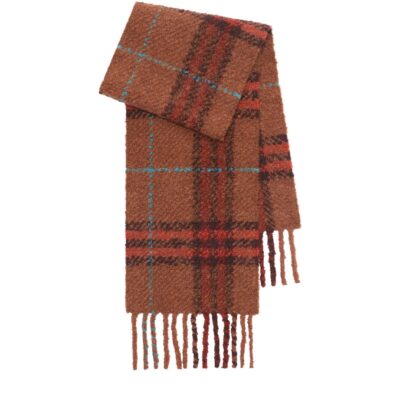 Burberry Alpaca-Wool Bouclé Check Scarf - Image 1