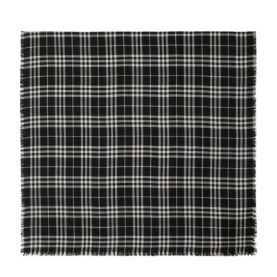 Burberry Cashmere-Silk Check Scarf - Image 1