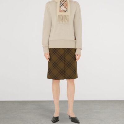 Burberry Cashmere Check Patch Scarf - Image 3