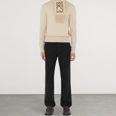 Burberry Cashmere Check Patch Scarf - Image 4
