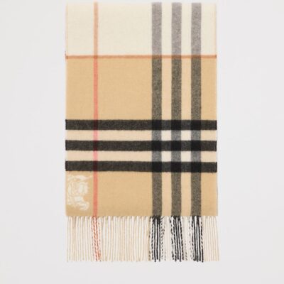 Burberry Cashmere Contrast Check Scarf - Image 2