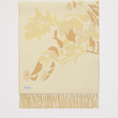 Burberry Cashmere Floral EKD Scarf - Image 3
