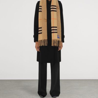Burberry Cashmere Reversible Check EKD Scarf - Image 3