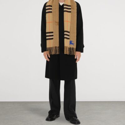 Burberry Cashmere Reversible Check EKD Scarf - Image 4