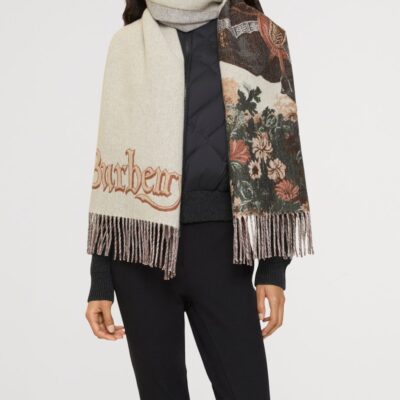 Burberry Cashmere Stallion Portrait​ Scarf - Image 2