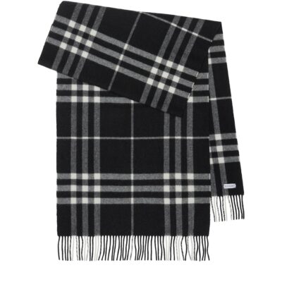 Burberry Cashmere Wide Check Scarf - Image 1