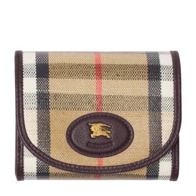Burberry Check Compact Wallet - Image 1