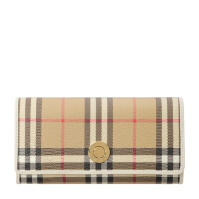Burberry Check Continental Wallet - Image 1